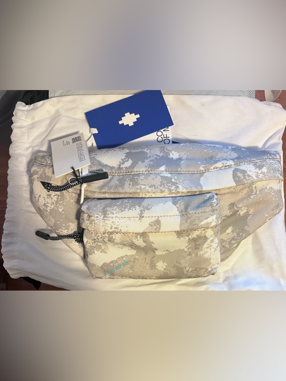 Marcelo Burlon Cross Body Fanny Pack With Dust Bag RARE